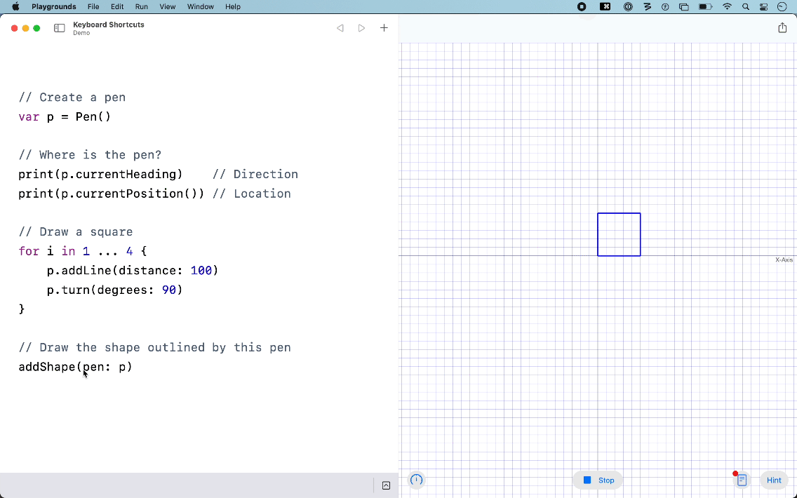 Press Command - to decrease text size in the code window.